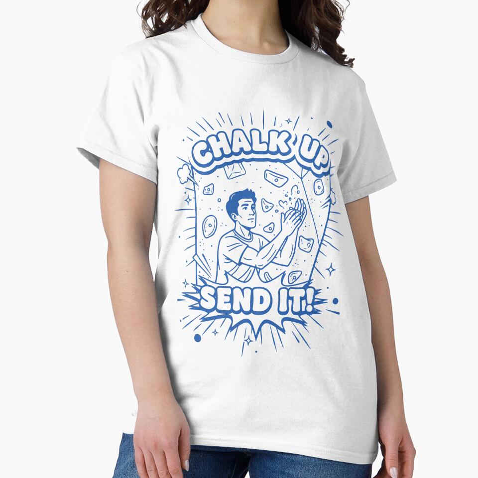 Chalk Up Send It Climbing Bouldering Design by LuminOrb
