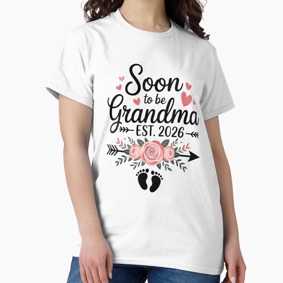 Soon to Be Grandma Est. 2026 Promoted to Grandma Grandmother by Boutkimaewab