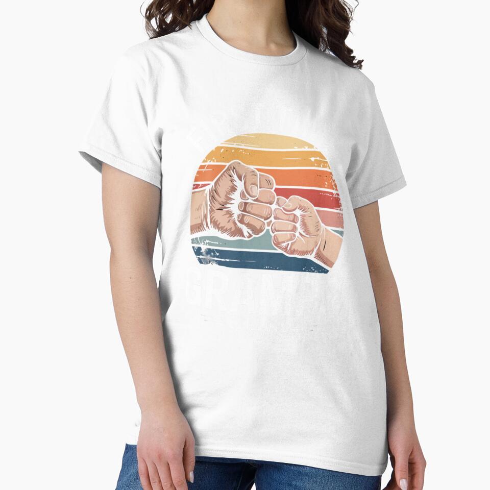 First Time Gramps Est 2026 Retro Fist Bump New Grandpa Design by Gogetgiggles