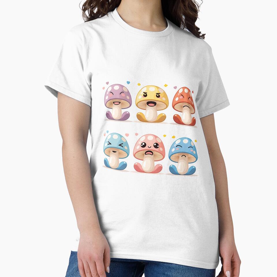 Moodshrooms – Kawaii Mushroom Emotions Sticker by modishwelt