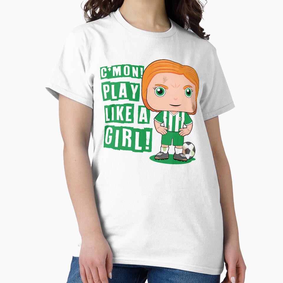 C'mon! Play like a girl - kids soccer design by essjaydesigns