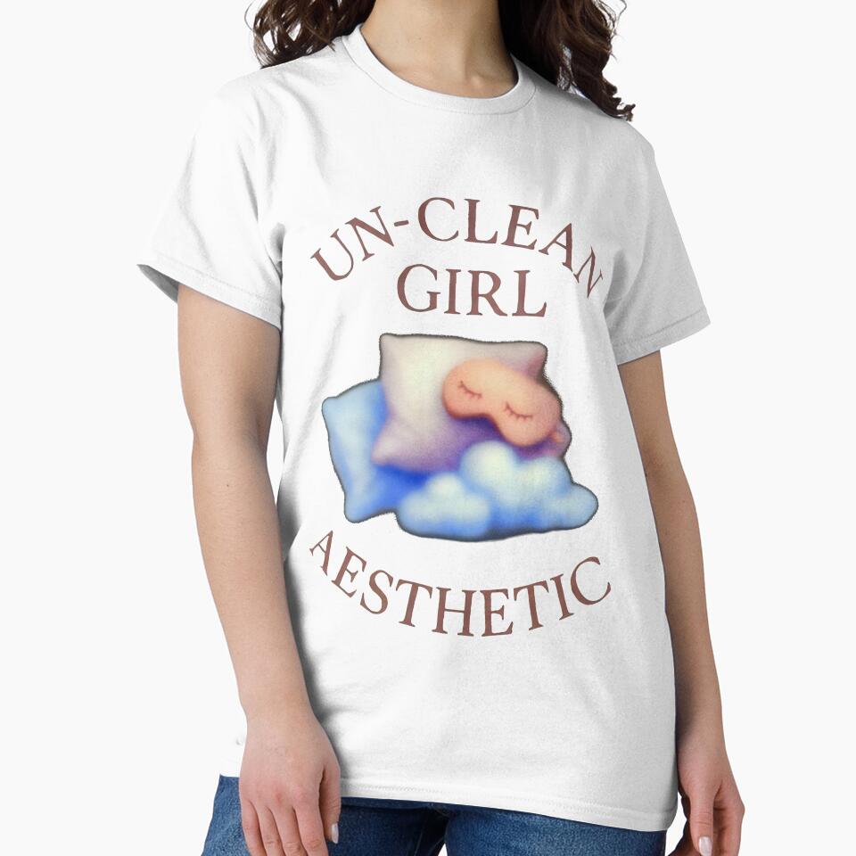 Un-Clean Girl Aesthetic Pastel Pillow Cloudcore Sleep Mask Design by SplashTastic