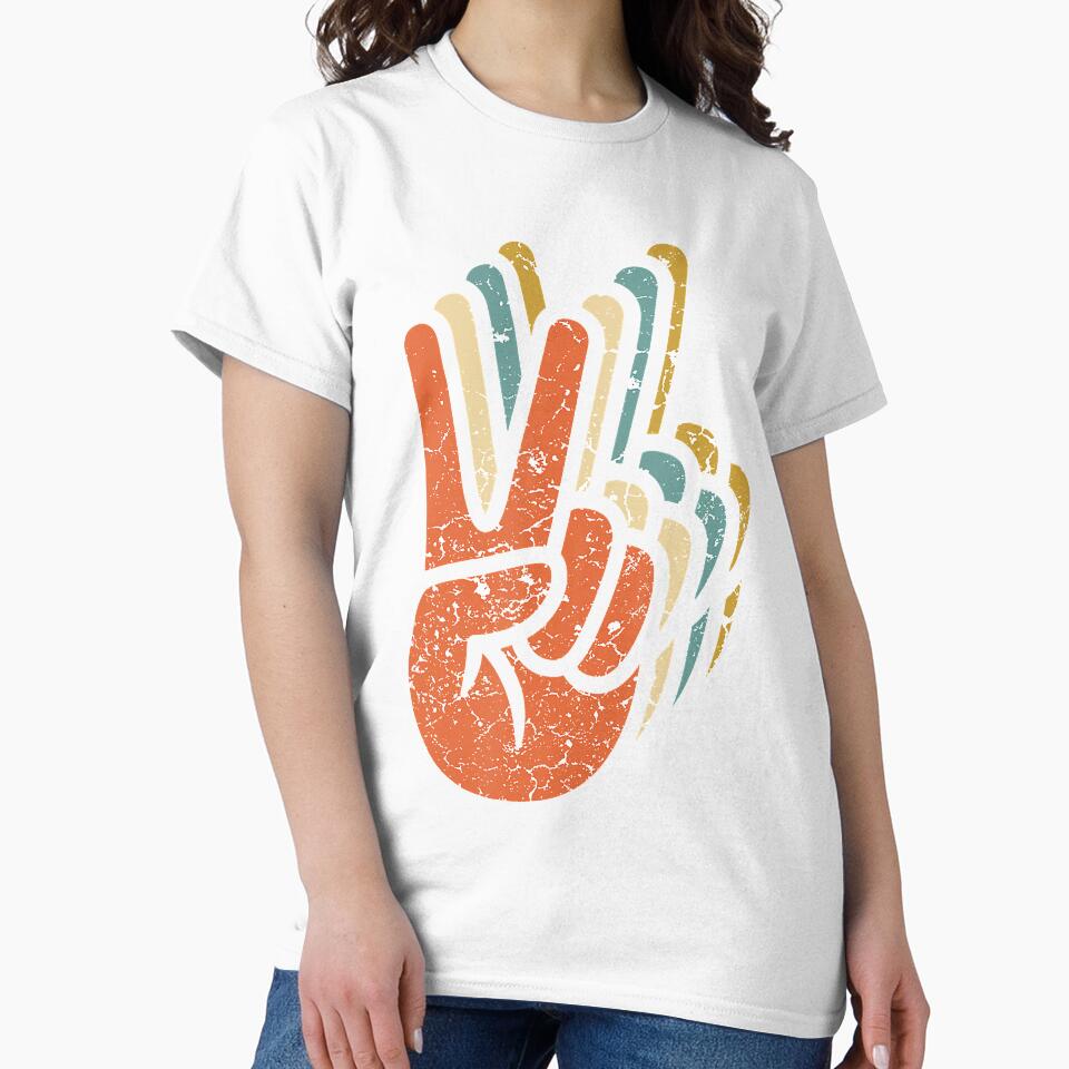 Hippie Peace T-Shirt 60s 70s Tie Dye Hippie Gift by AntonetteSimo