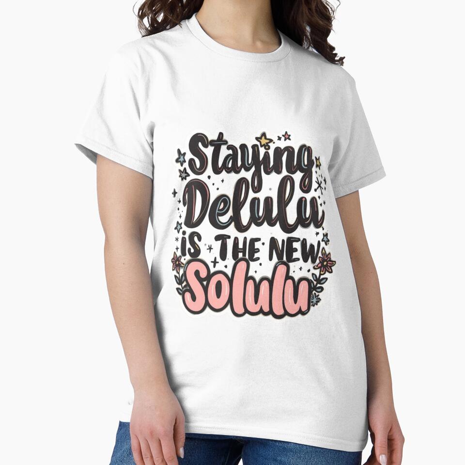 Delulu quotes meme stickers| Delulu Is The Solulu Sticker | Funny Meme Aesthetic | In My Delulu Era 2026 | Kpop Delusional overthinking manVibes v5 by CosmicNook1