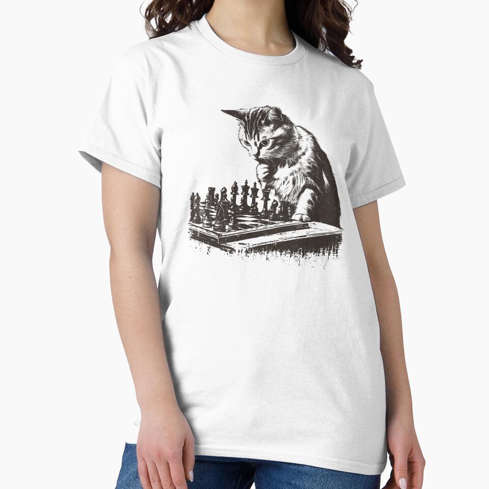 Cat Playing Chess by wowwowmeow