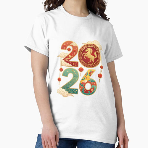 2026 Chinese New Year, Year of the Horse Zodiac Celebration Gift, Colorful Lantern Asian Festival Graphic Tee by saloui