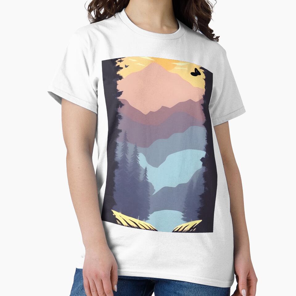 Find the Perfect Minimalist Landscape Mountain Trees Print for Your Personal Style by supeart