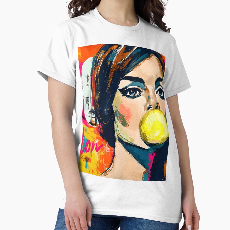 Bubble Pop Attitude - Bold Feminine Energy Framed in Vibrant Color and Urban Expression by OlfactoART Studio