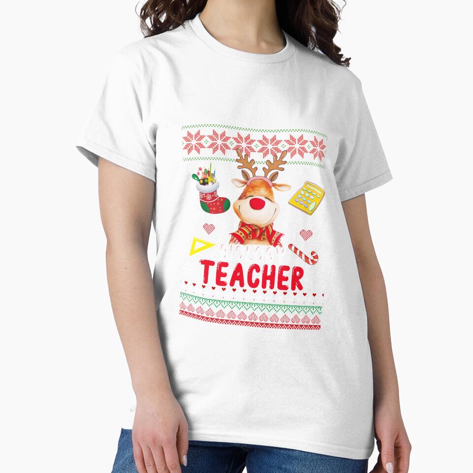 Biology Teacher Reindeer Christmas Light Merry Ugly Funny by Twan-Pas31