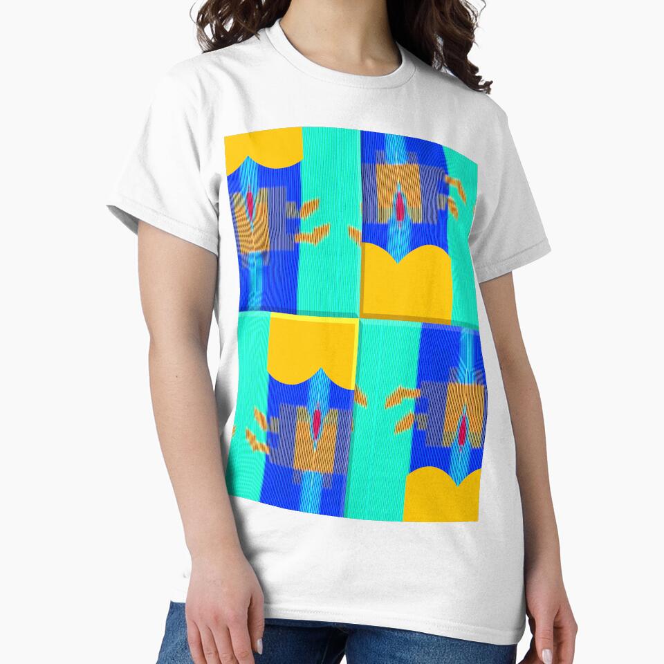Vibrant music abstract minimalist guitar exotic summer blue - sunny gift for guitarists musicians and minimalist music and guitar lover by Ralek