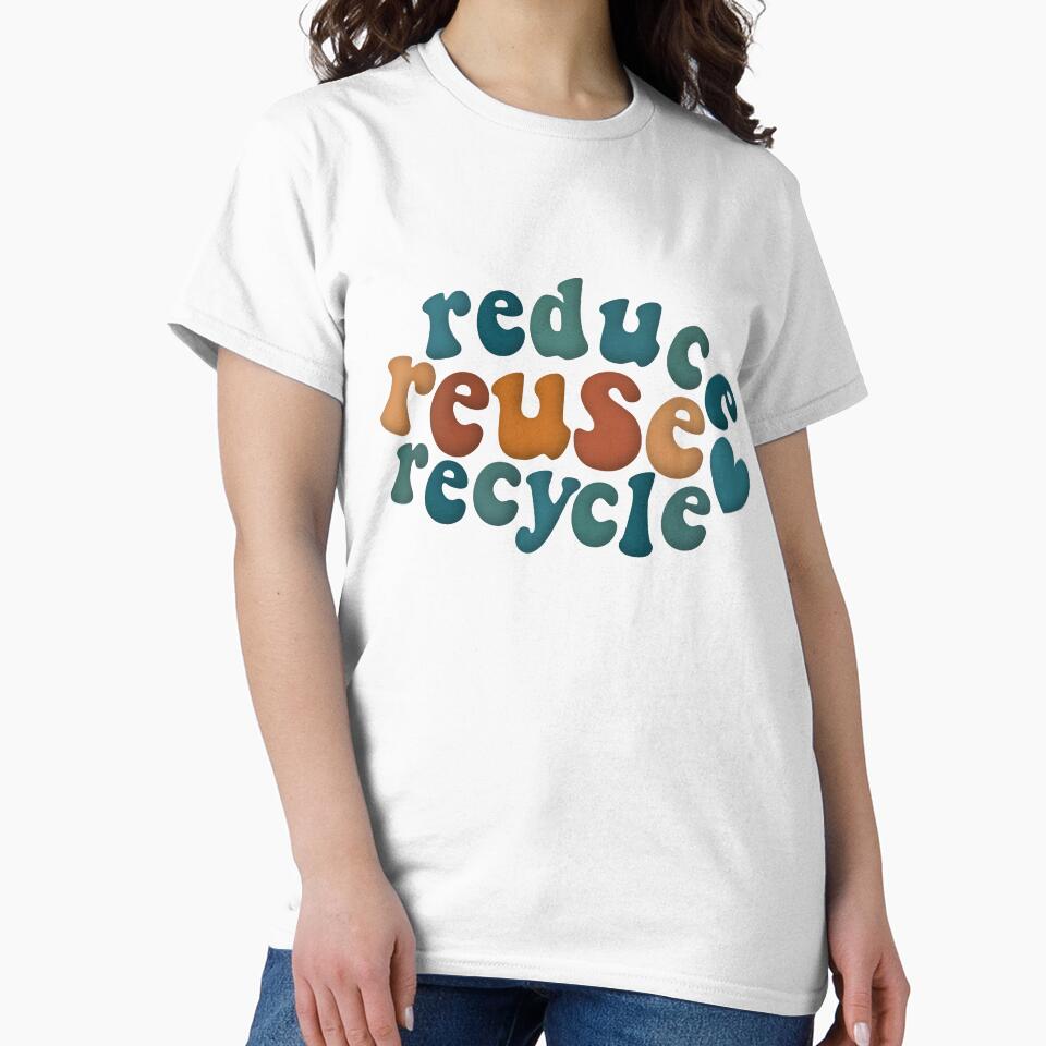 Reduce Reuse Recycle Blue Orange Retro Environmental Advocacy by cashewdays