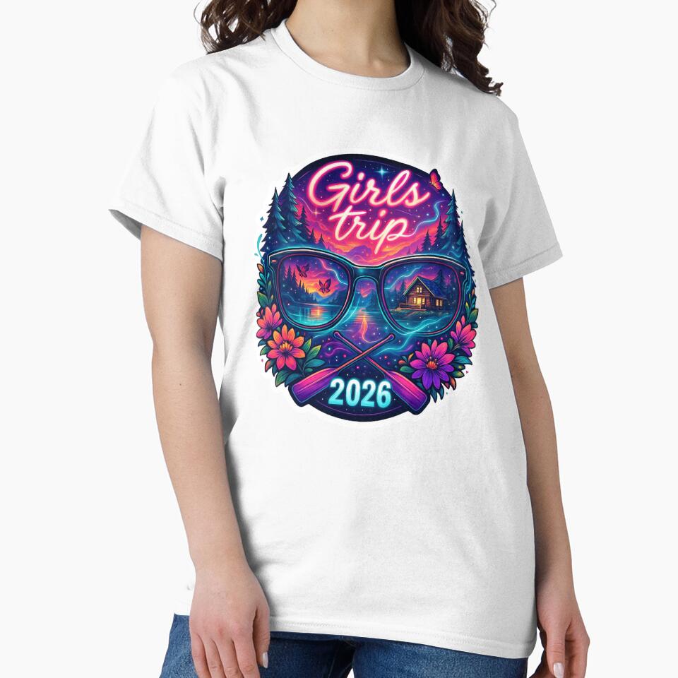 Girls Trip 2026 Sticker – Retro Neon Travel Design by CoachEkong