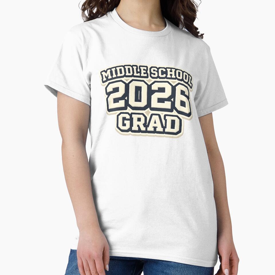 Middle School Grad 2026 Bold Typography by PunchDrop