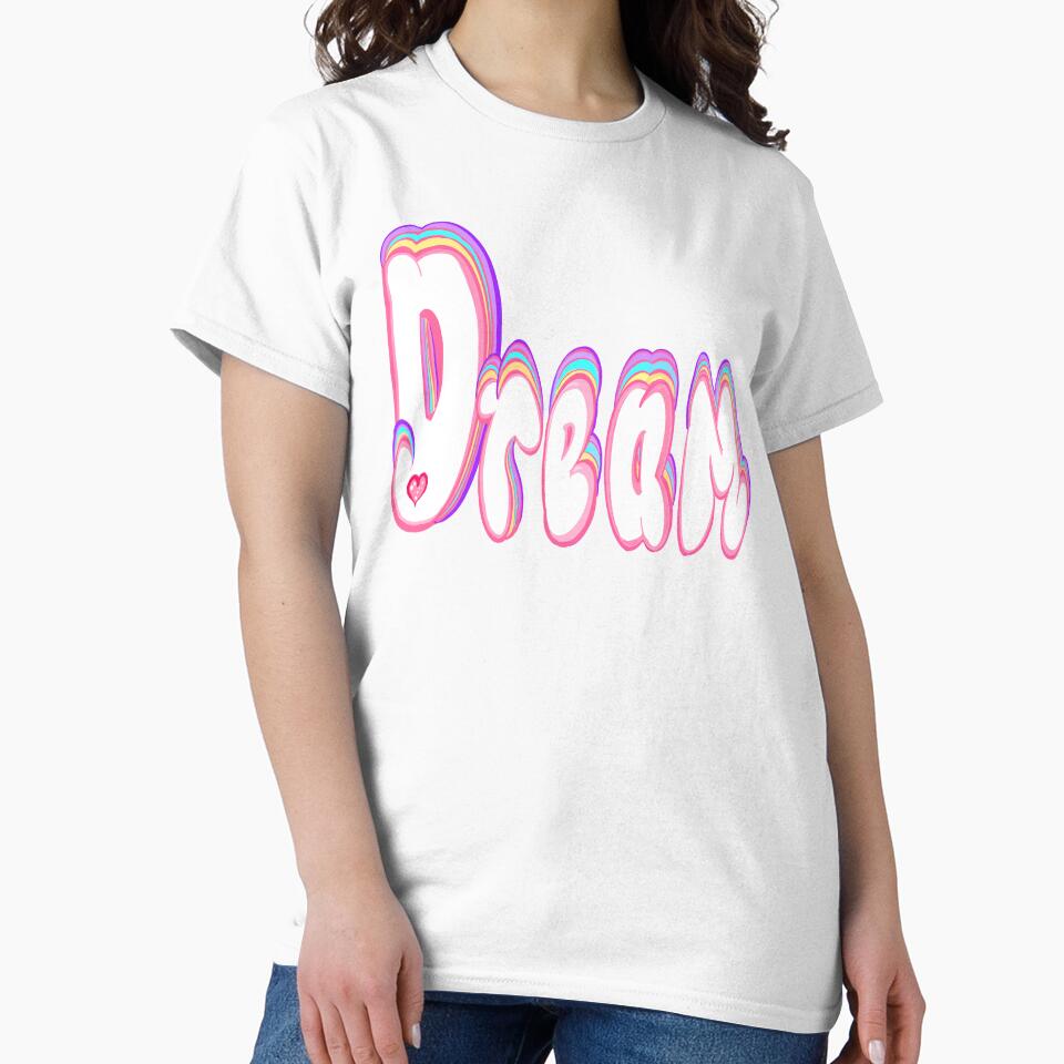 Dream Dreams Dreamer Pastel Bubble Letters Aesthetic by Artonmytee