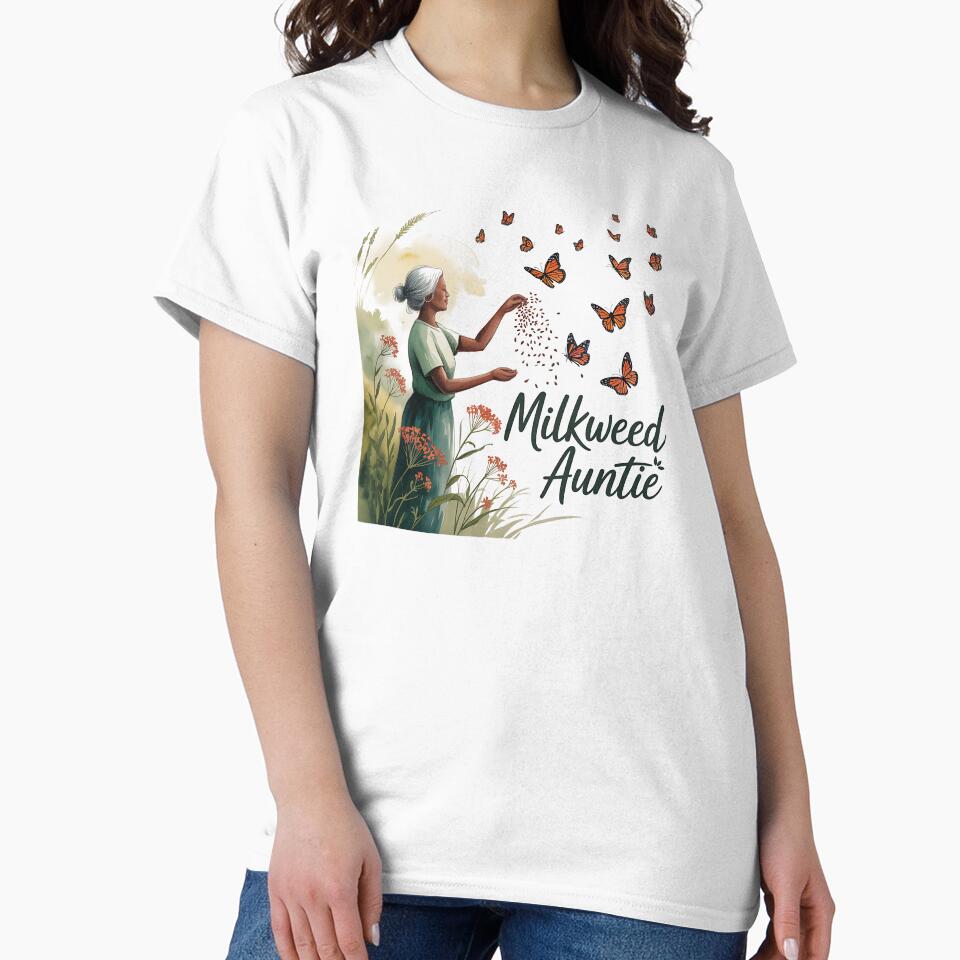 Milkweed Auntie • Monarch Seed Spreader Art by Blok45