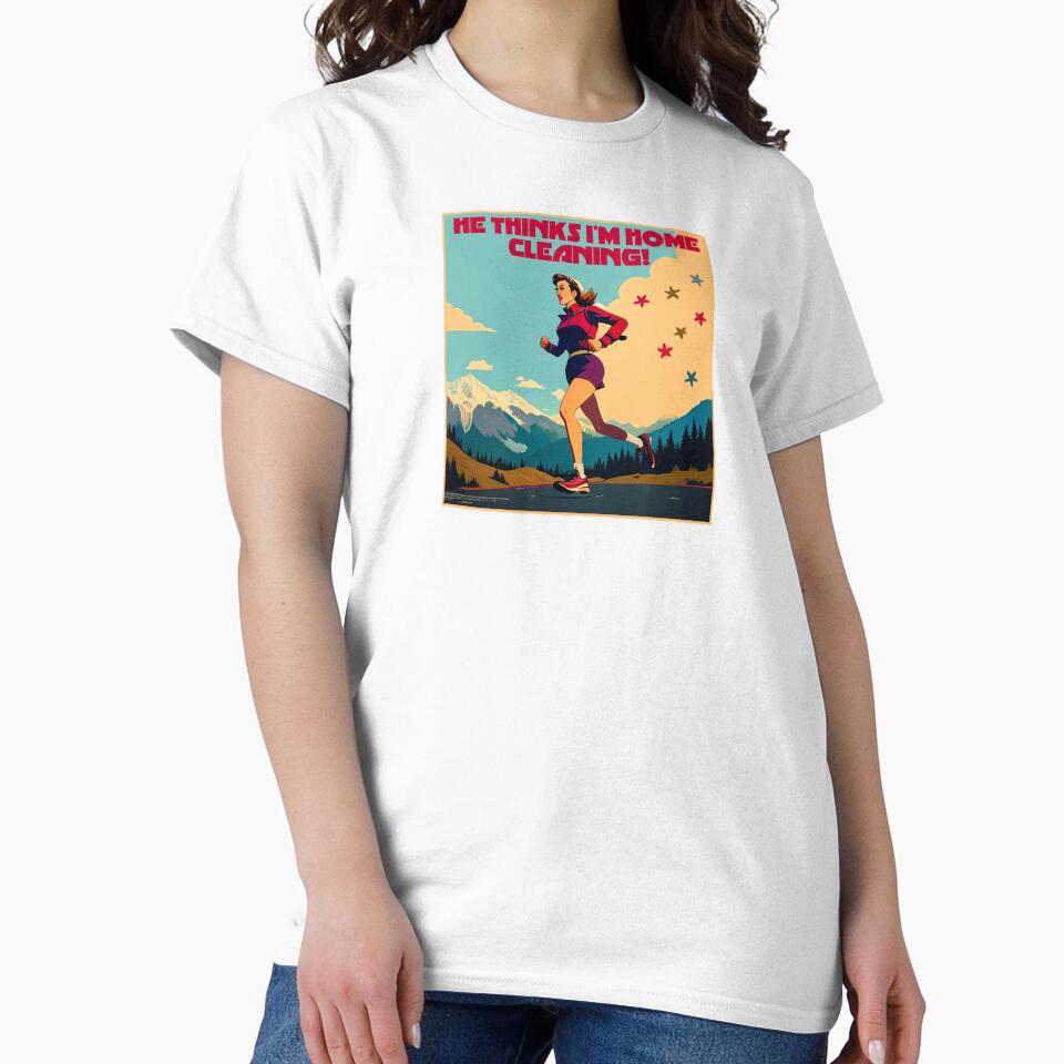 He Thinks I'm Home Cleaning Sassy Runner by Esskay Designs