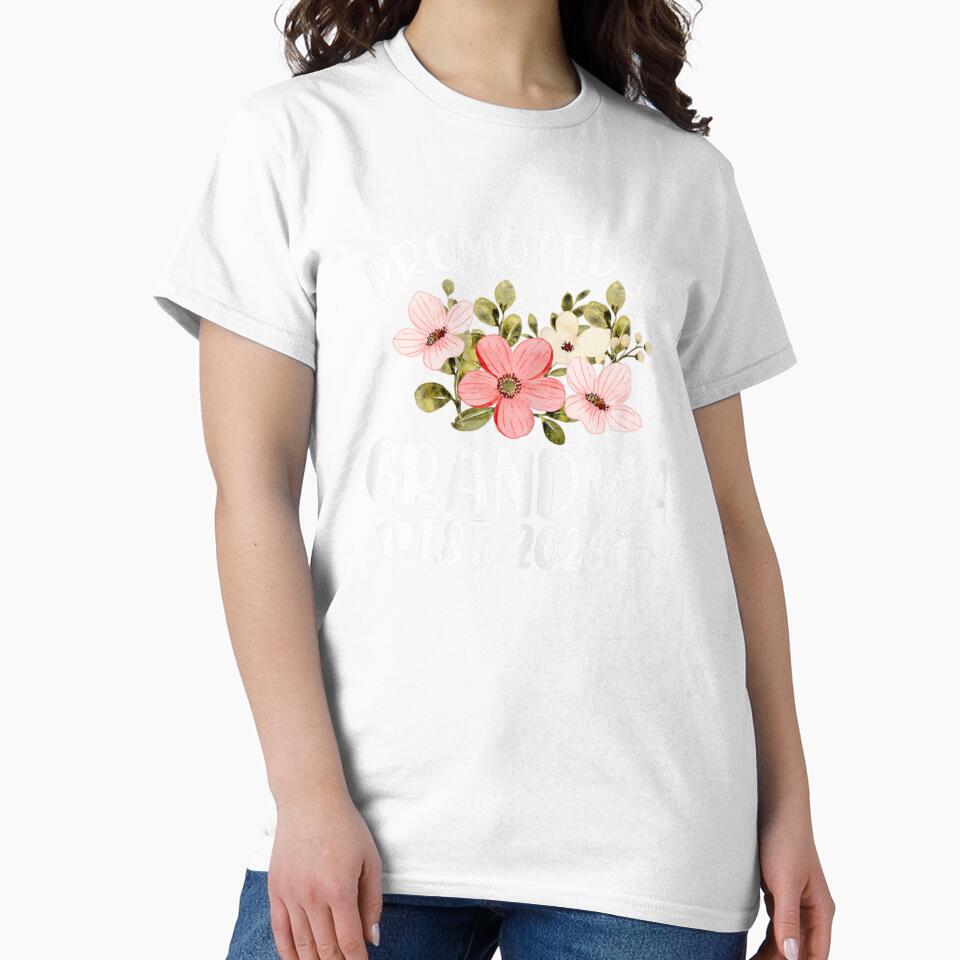 Promoted to Grandma 2026 First Time Nana Floral New Grandma by Boutkimaewab