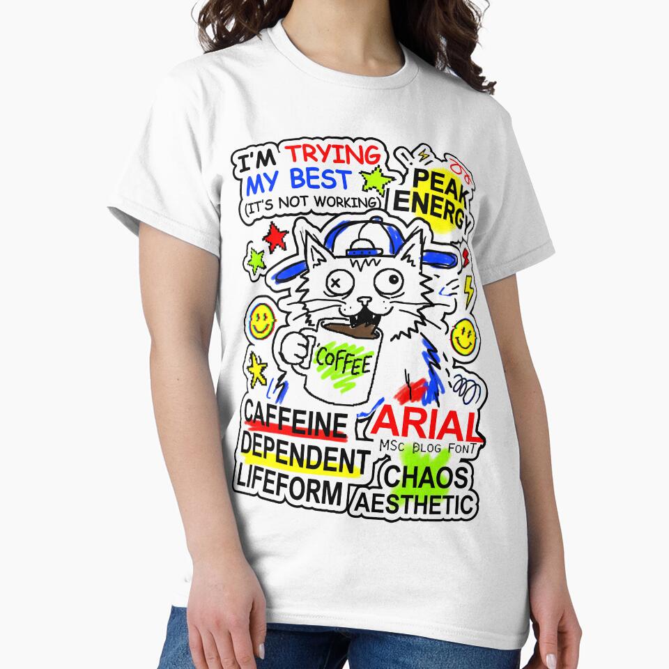 Energy Coffee Cat Chaos Gen Z Aesthetic Meme by ART ATTACK ZONE