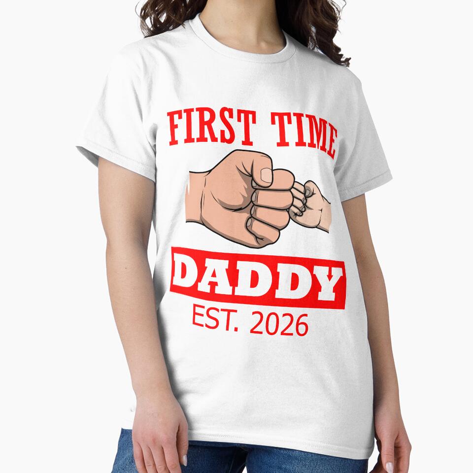 First Time Daddy EST 2026 Design by Jaudaux Designs