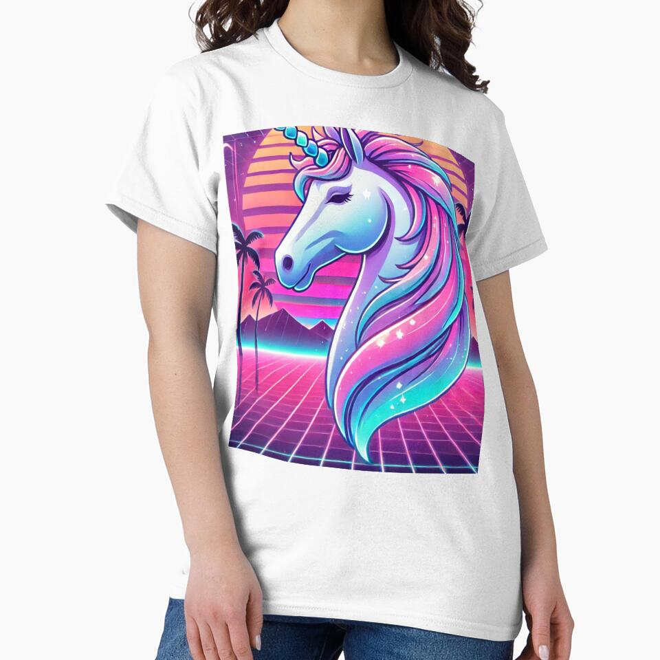 Neon Dream: Vaporwave Unicorn" by AkilaCreations