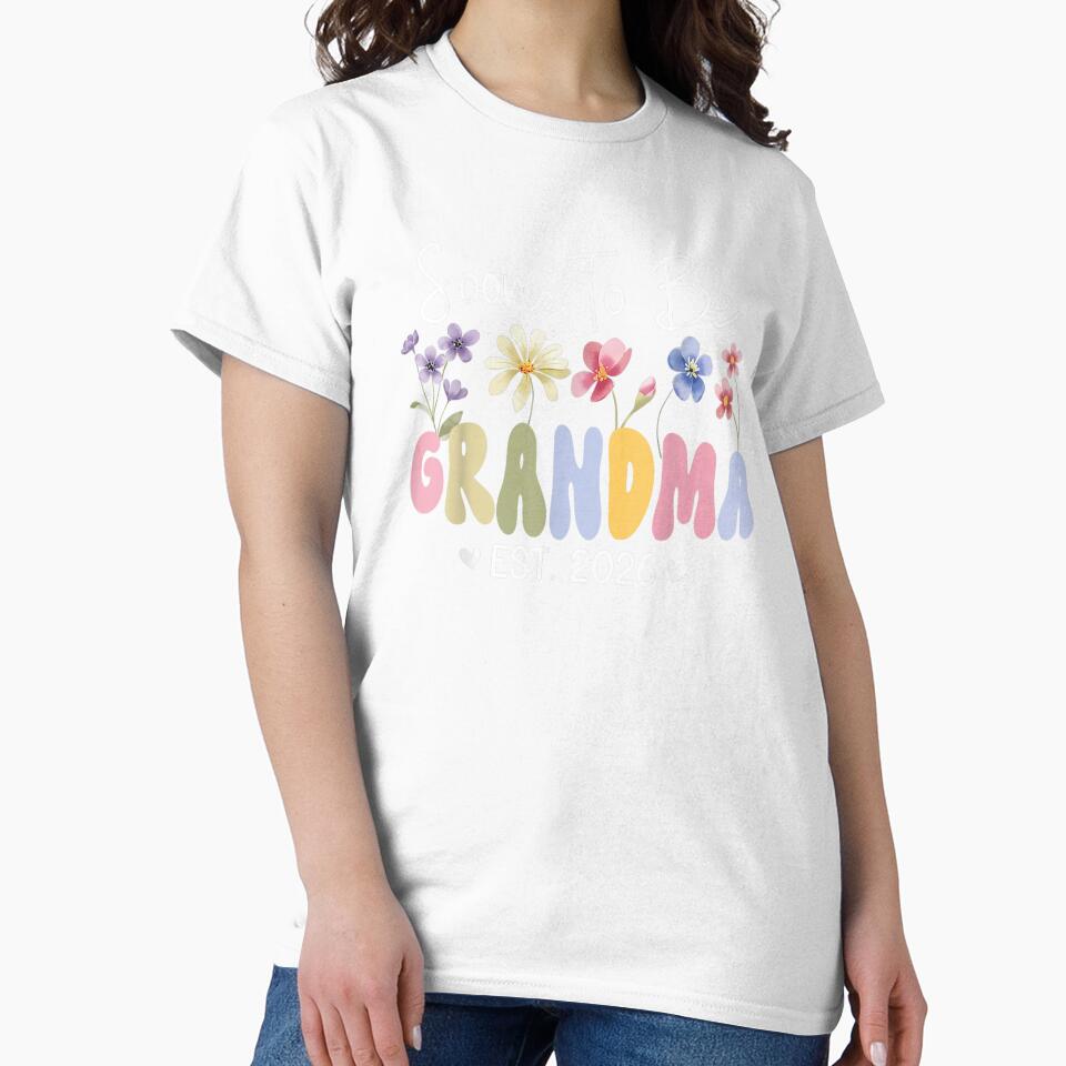 Soon to Be Grandma Est. 2026 Grandmom Flowers Grandparents by Boutkimaewab