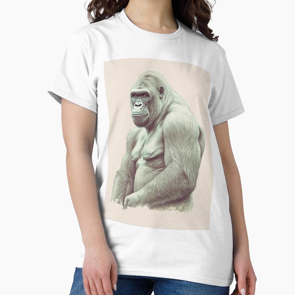 Albino Gorilla Drawing of Gorilla by Brockinator