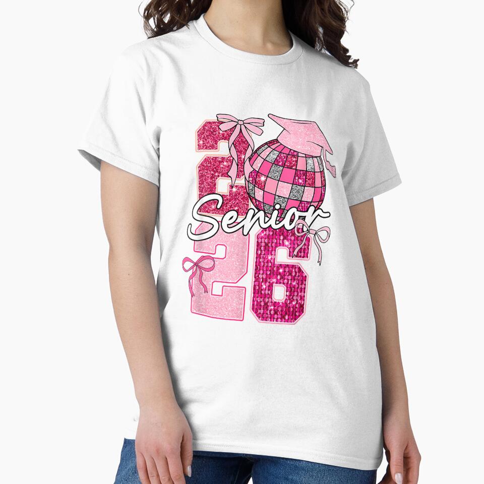 Retro Senior 2026 Coquette Bow Graduation Class of 2026 by Boutkimaewab
