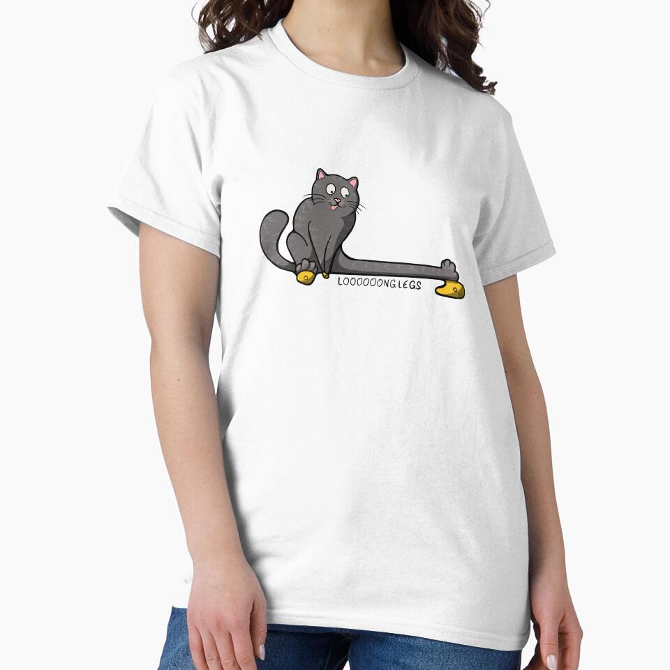 Looooong Legs Climber cat tshrit desgin by Rain Ant