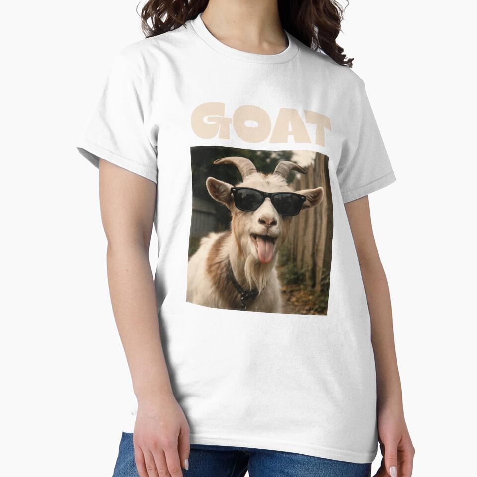 Vintage Goat in Sunglasses – Deadpan Analog Animal Photography by Otaku Style