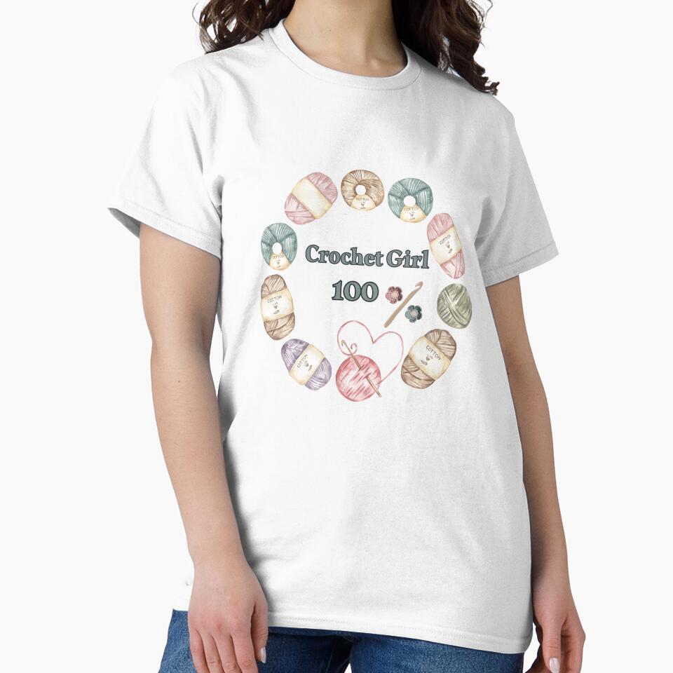 Crochet Girl 100% Cute Yarn Lover Design by DIA PRODUCTIONS