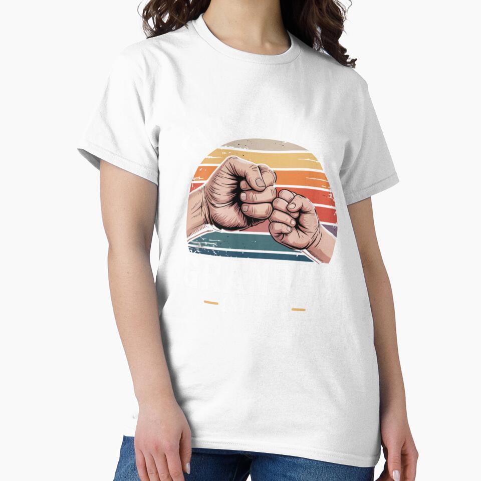 First Time Grandpa Est 2026 Retro New Grandpa Announcement Fist Bump by Gogetgiggles