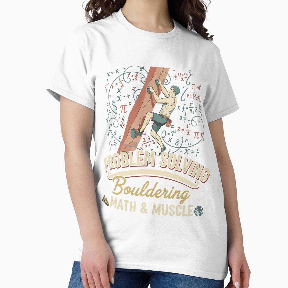 Bouldering Math & Muscle Problem Solving Climb by LuminOrb