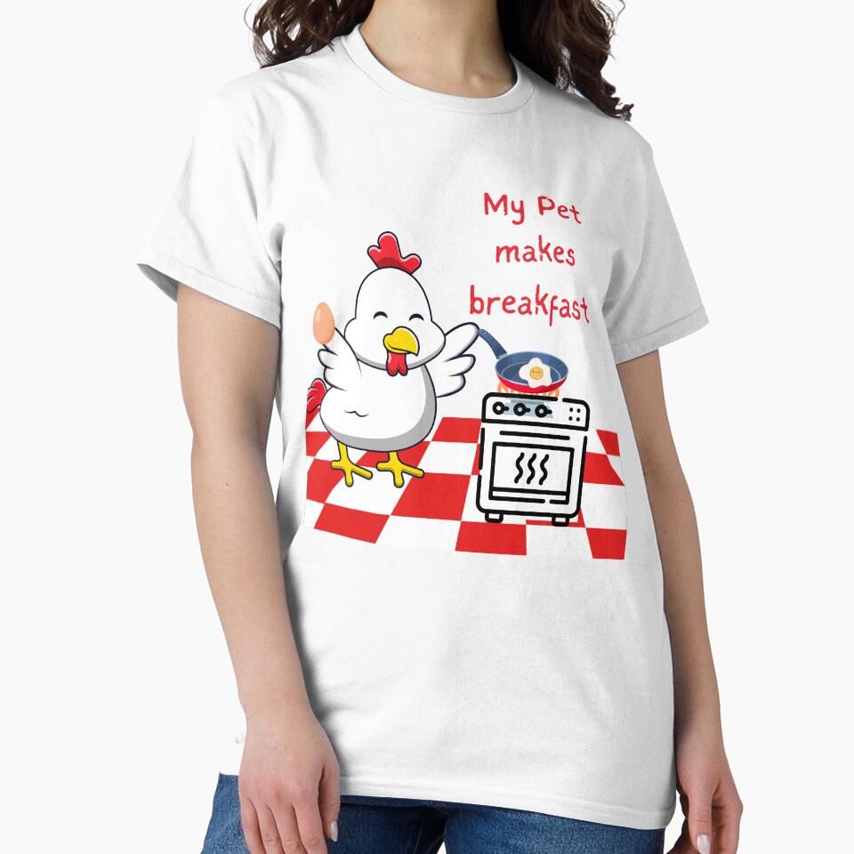My Pet Makes Breakfast - Funny Chicken Design by HppyHnsnGardens