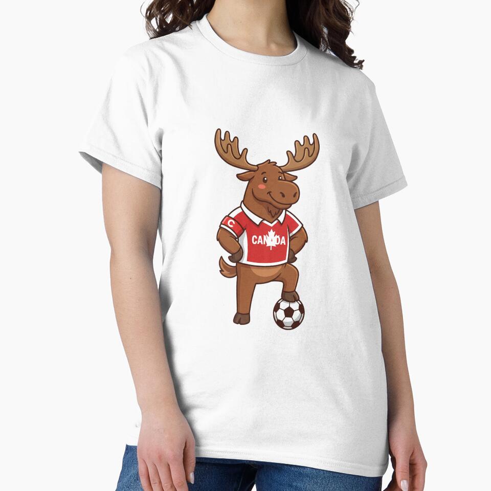 Canadian Moose Soccer Captain Cute Canada Football Fan by PictoVibe