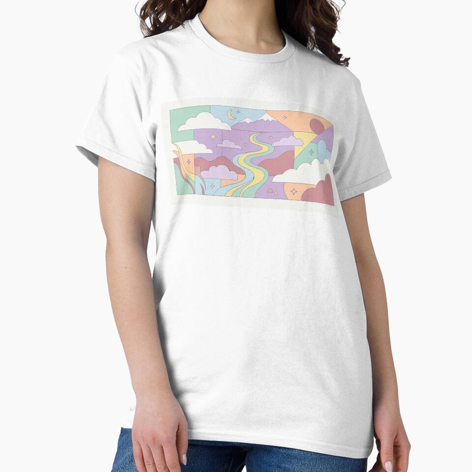 Pastel Geometric Analog Dreams Cloud Landscape by BestChoiceService