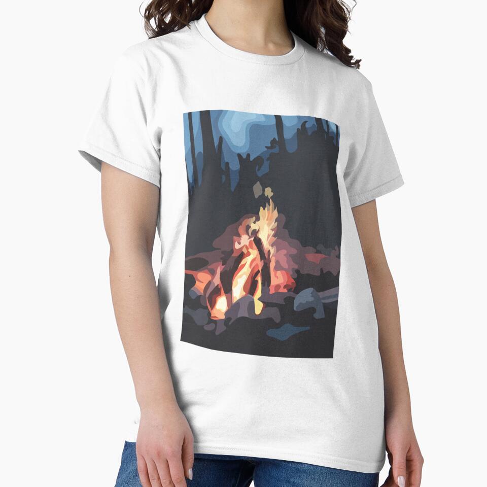 Abstract Summer Night Bonfire by 4seasondesign
