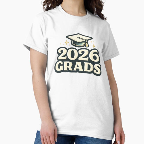 2026 Grads Graduation Cap Minimal Badge by PunchDrop