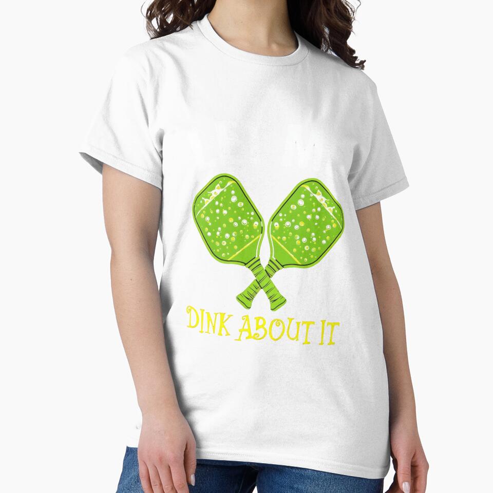 Let Me Dink About It Pickleball Humor Green Paddles by Hananiah Merch
