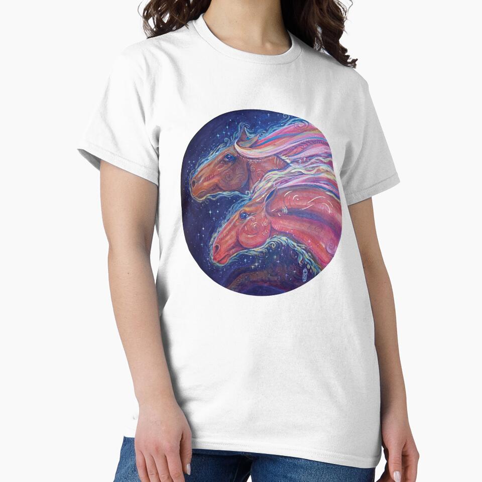 The Fire Horses - Acrylic Painting of Magical Fire Horses, Year of the Firehorse, Lunar New Year Art by Jezhawk