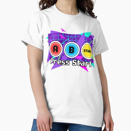 90s Arcade inspired “Press Start Again” Retro Tee by NeoRetroApparel