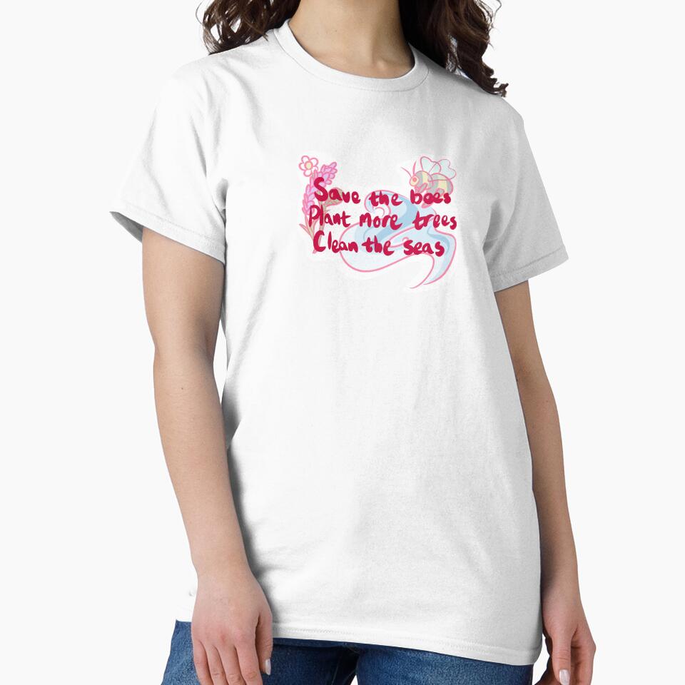 save the bees plant more trees clean the seas by laynedoll
