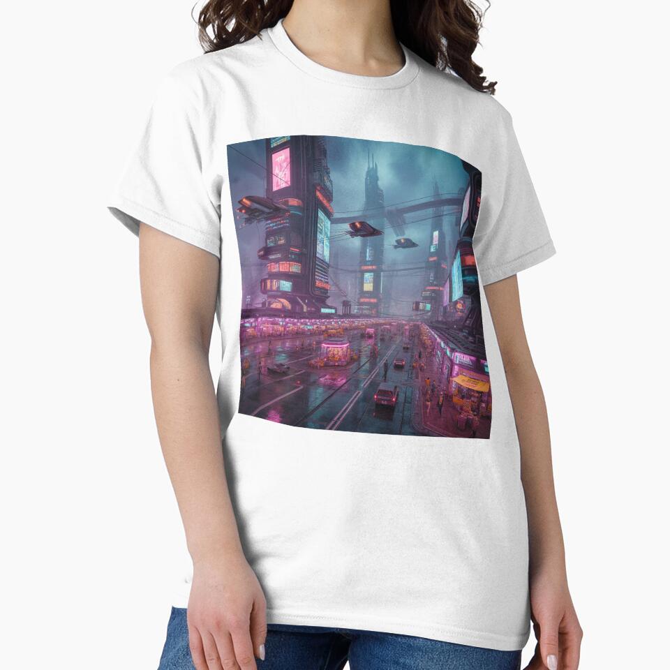 Neon-Lit Cyberpunk Metropolis at Eternal Dusk by Bilikaru