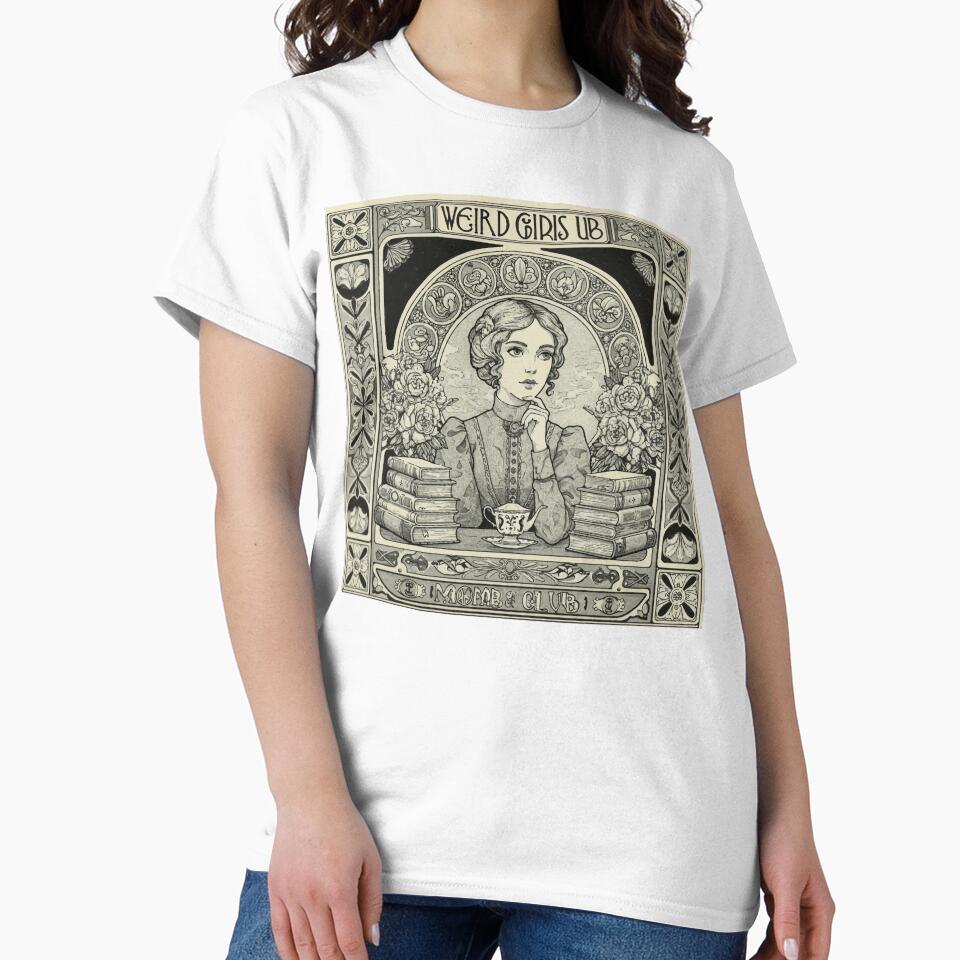 Weird Girls Book Club Victorian Gothic Vintage Art Nouveau Design by -DEEWOLF-
