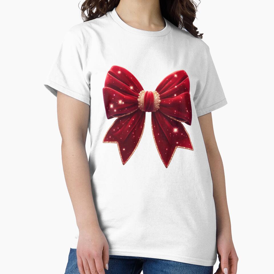 Cute Red Coquette Bow, Christmas by stylishdzign