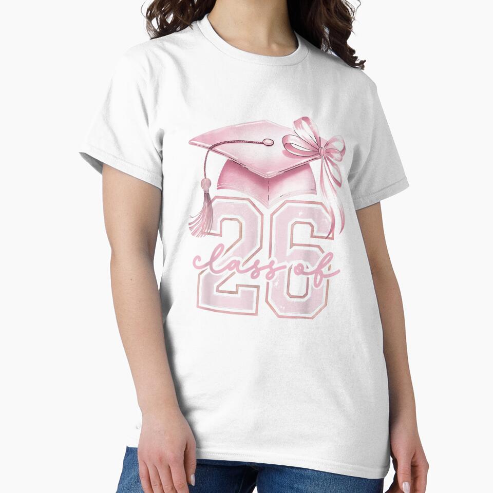 Pink Senior 2026 Coquette Bow Class of 2026 Girls Graduation by Boutkimaewab