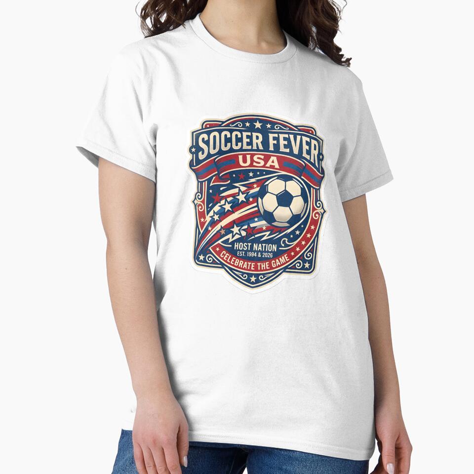 Soccer Fever USA 2026 World Cup Vintage Host Nation Football Emblem by Greemo03