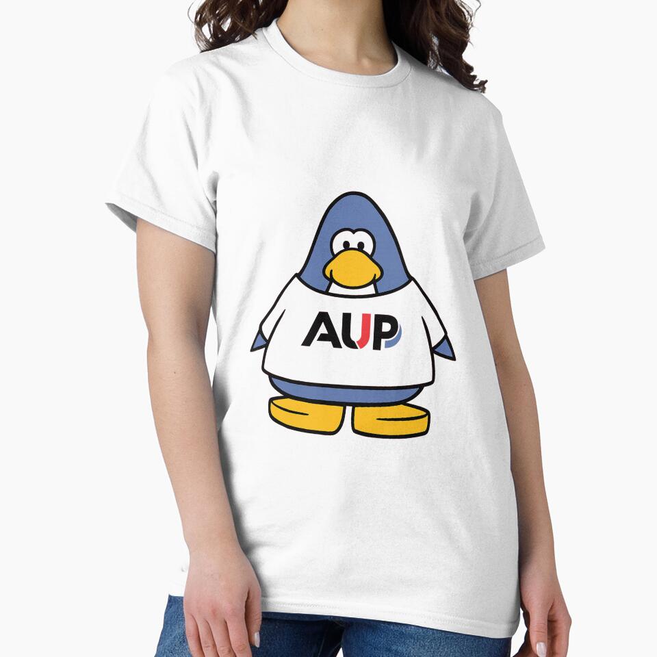 Blue Penguin with AUP Shirt Cute Campus Vibe by LionelPerry
