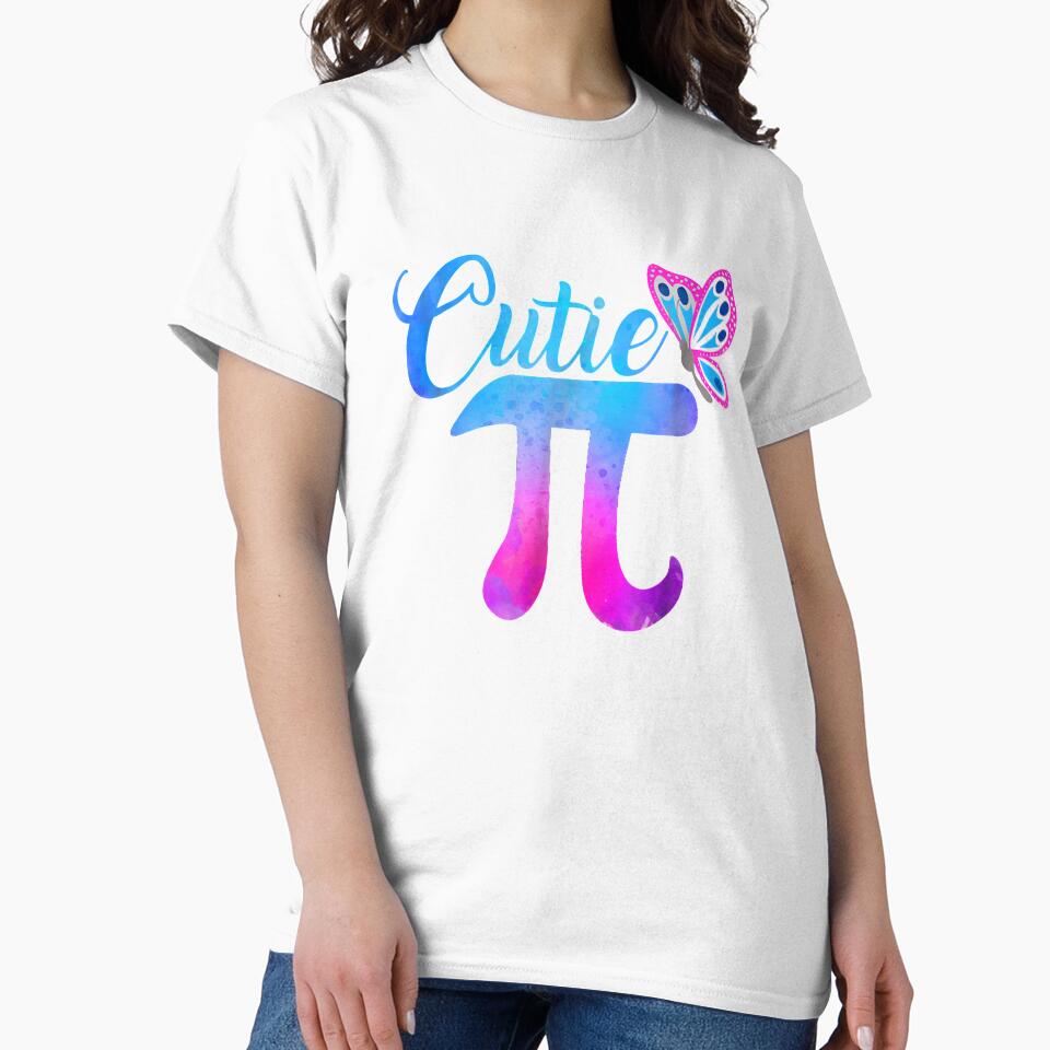 Cute & Funny Cutie Pi Math Pie Butterfly by JaiaBlanco