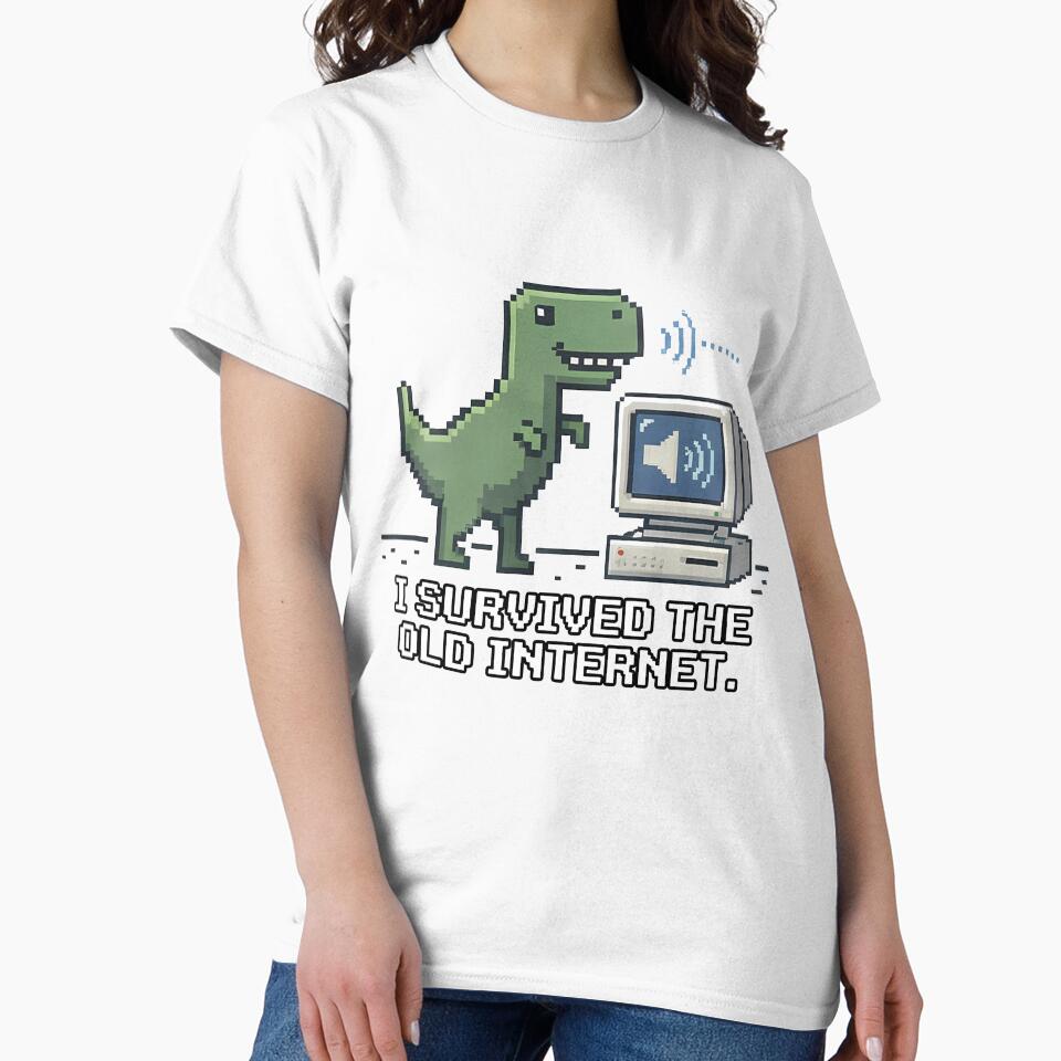 I Survived The Old Internet Pixel Dinosaur by k3rstman1