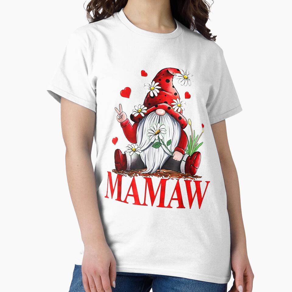 Mamaw Valentine Gnome Hippie Beetle Daisy Flower Gnome by shirleyfinley